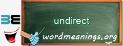 WordMeaning blackboard for undirect